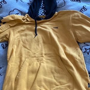yellow vans limited addition checkered sleeved hoodie